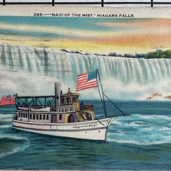 Vintage postcards (3) postmarked 1937, 1945:'Maid of the Mist', J.S. Steamer - Picture 6 of 12
